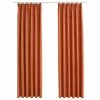 VidaXL Rideaux occultants avec crochets 2 pcs Rouille 140x245 cm