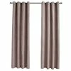 VidaXL Rideaux occultants avec anneaux en métal 2 pcs Taupe 140x175 cm 2 VidaXL Rideaux occultants avec anneaux en métal 2 pcs Taupe 140x175 cm -Habillages de fenêtre Soldes image 2 134476