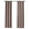 VidaXL Rideaux occultants avec anneaux en métal 2 pcs Taupe 140x245 cm