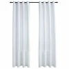 VidaXL Rideau occultant et anneaux en métal 2pcs Blanc cassé 140x225cm