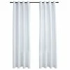 VidaXL Rideau occultant et anneaux en métal 2pcs Blanc cassé 140x245cm -Habillages de fenêtre Soldes image 2 134484