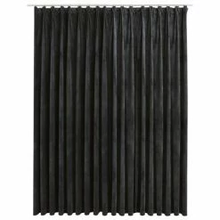 VidaXL Rideau occultant avec crochets Velours Anthracite 290x245 cm