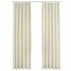 VidaXL Rideaux occultants avec crochets 2 pcs Velours Crème 140x175 cm