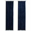 VidaXL Rideaux occultants et crochet 2pcs Velours Bleu foncé 140x225cm -Habillages de fenêtre Soldes image 2 134533