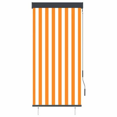 VidaXL Store roulant d'extérieur 80x250 cm Blanc et orange 4 VidaXL Store roulant d'extérieur 80x250 cm Blanc et orange – Image 2