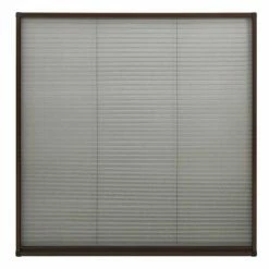 VidaXL Moustiquaire plissée pour fenêtre Aluminium Marron 120x120 cm