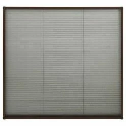 VidaXL Moustiquaire plissée pour fenêtre Aluminium Marron 130x100 cm