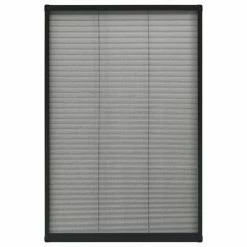 VidaXL Moustiquaire plissée pour fenêtre Aluminium Anthracite 60x160cm