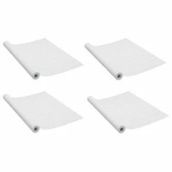 Habillages de fenêtre Soldes 19 VidaXL Films autoadhésifs pour portes 4 pcs Bois blanc 210x90 cm PVC