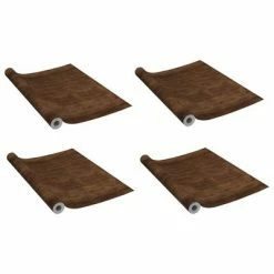 VidaXL Films autoadhésifs pour portes 4 pcs Chêne foncé 210x90 cm PVC