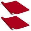 VidaXL Films autoadhésifs pour meubles 2 pcs Rouge 500x90 cm PVC