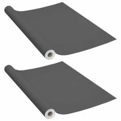 Habillages de fenêtre Soldes 13 VidaXL Films autoadhésifs pour meubles 2 pcs Gris 500x90 cm PVC