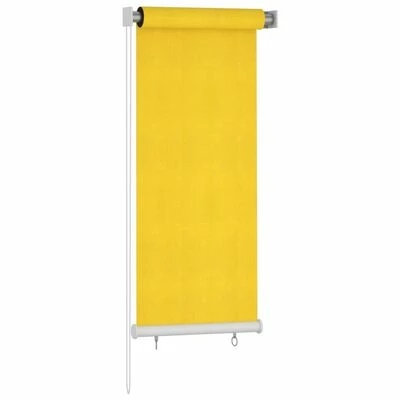VidaXL Store roulant d'extérieur 60x140 cm Jaune PEHD 4 VidaXL Store roulant d'extérieur 60x140 cm Jaune PEHD – Image 2