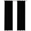 VidaXL Rideaux occultants aspect lin avec crochets 2pcs Noir 140x225cm 1 VidaXL Rideaux occultants aspect lin avec crochets 2pcs Noir 140x225cm -Habillages de fenêtre Soldes image 2 321157