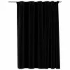 VidaXL Rideau occultant d'aspect de lin avec crochets Noir 290x245 cm 1 VidaXL Rideau occultant d'aspect de lin avec crochets Noir 290x245 cm -Habillages de fenêtre Soldes image 2 321159