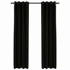 VidaXL Rideaux occultants Aspect de lin 2 pcs Anthracite 140x245 cm