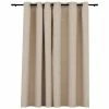 VidaXL Rideau occultant Aspect de lin avec œillets Beige 290x245 cm -Habillages de fenêtre Soldes image 2 321211