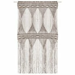 VidaXL Rideau en macramé Taupe 140x240 cm Coton 8 VidaXL Rideau en macramé Taupe 140x240 cm Coton -Habillages de fenêtre Soldes image 2 323984