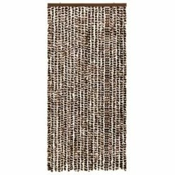 VidaXL Moustiquaire Marron et blanc 100x220 cm Chenille