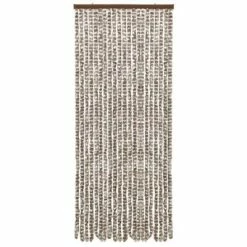 VidaXL Moustiquaire Taupe et blanc 56x185 cm Chenille