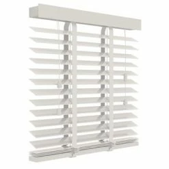 Decosol Store horizontal Bois 50 mm 160x180 cm Blanc
