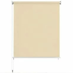 VidaXL Store roulant d'extérieur 100 x 140 cm Couleur crème -Habillages de fenêtre Soldes image 2 43438