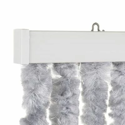Travellife Rideau de porte Chenille 185x56 cm Gris 4 Travellife Rideau de porte Chenille 185x56 cm Gris – Image 2