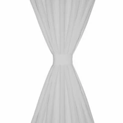 2 pcs Rideau à Passant Micro Satin Blanc 140 x 225 cm -Habillages de fenêtre Soldes image 3 130360