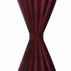 2 pcs Rideau à Passant Micro Satin Bordeaux 140 x 175 cm -Habillages de fenêtre Soldes image 3 130362