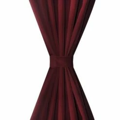 2 pcs Rideau à Passant Micro Satin Bordeaux 140 x 245 cm -Habillages de fenêtre Soldes image 3 130364