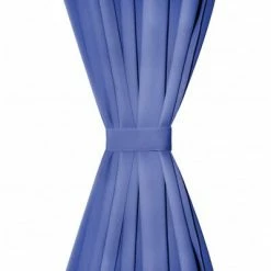 VidaXL Rideau avec œillets métalliques 2 pcs 135 x 245 cm Bleu -Habillages de fenêtre Soldes image 3 132211