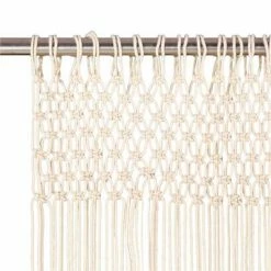 VidaXL Rideau en macramé 140x240 cm Coton -Habillages de fenêtre Soldes image 3 133874