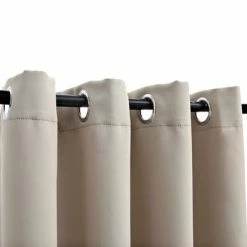 VidaXL Rideaux occultants avec anneaux en métal 2 pcs Beige 140x245 cm -Habillages de fenêtre Soldes image 3 134444