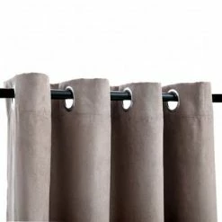 VidaXL Rideaux occultants avec anneaux en métal 2 pcs Taupe 140x245 cm -Habillages de fenêtre Soldes image 3 134478