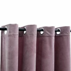 VidaXL Rideaux occultants avec anneaux 2 pcs Velours Rose 140x175 cm -Habillages de fenêtre Soldes image 3 134520