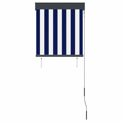 VidaXL Store roulant d'extérieur 60x250 cm Bleu et blanc 5 VidaXL Store roulant d'extérieur 60x250 cm Bleu et blanc – Image 3