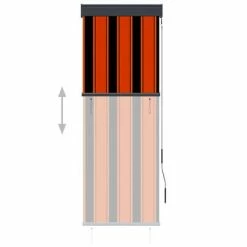 VidaXL Store roulant d'extérieur 60x250 cm Orange et marron -Habillages de fenêtre Soldes image 3 145948