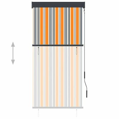 VidaXL Store roulant d'extérieur 80x250 cm Jaune et bleu 5 VidaXL Store roulant d'extérieur 80x250 cm Jaune et bleu – Image 3