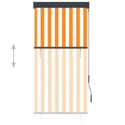 VidaXL Store roulant d'extérieur 80x250 cm Blanc et orange 10 VidaXL Store roulant d'extérieur 80x250 cm Blanc et orange -Habillages de fenêtre Soldes image 3 145951