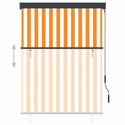 VidaXL Store roulant d'extérieur 120x250 cm Blanc et orange 5 VidaXL Store roulant d'extérieur 120x250 cm Blanc et orange – Image 3