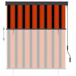 VidaXL Store roulant d'extérieur 140x250 cm Orange et marron -Habillages de fenêtre Soldes image 3 145972