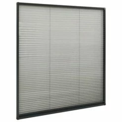 VidaXL Moustiquaire plissée à fenêtre Aluminium Anthracite 130x100 cm -Habillages de fenêtre Soldes image 3 148667