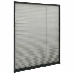 VidaXL Moustiquaire plissée à fenêtre Aluminium Anthracite 110x160 cm -Habillages de fenêtre Soldes image 3 148669