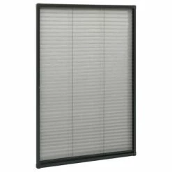 VidaXL Moustiquaire plissée pour fenêtre Aluminium Anthracite 60x160cm -Habillages de fenêtre Soldes image 3 148670