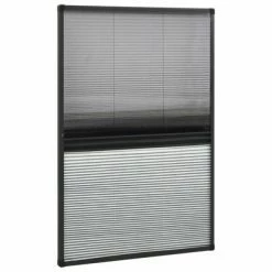 VidaXL Moustiquaire plissée pour fenêtre Aluminium 110x160cm et auvent -Habillages de fenêtre Soldes image 3 148686