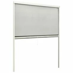 VidaXL Moustiquaire à rouleau pour fenêtres Blanc 130x170 cm -Habillages de fenêtre Soldes image 3 148722