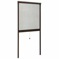VidaXL Moustiquaire à rouleau pour fenêtres Marron 80x170 cm -Habillages de fenêtre Soldes image 3 148728