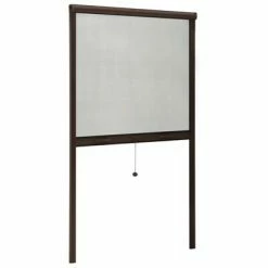 VidaXL Moustiquaire à rouleau pour fenêtres Marron 90x170 cm -Habillages de fenêtre Soldes image 3 148729