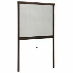 VidaXL Moustiquaire à rouleau pour fenêtres Marron 100x170 cm -Habillages de fenêtre Soldes image 3 148730