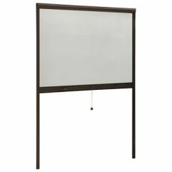 VidaXL Moustiquaire à rouleau pour fenêtres Marron 120x170 cm -Habillages de fenêtre Soldes image 3 148732